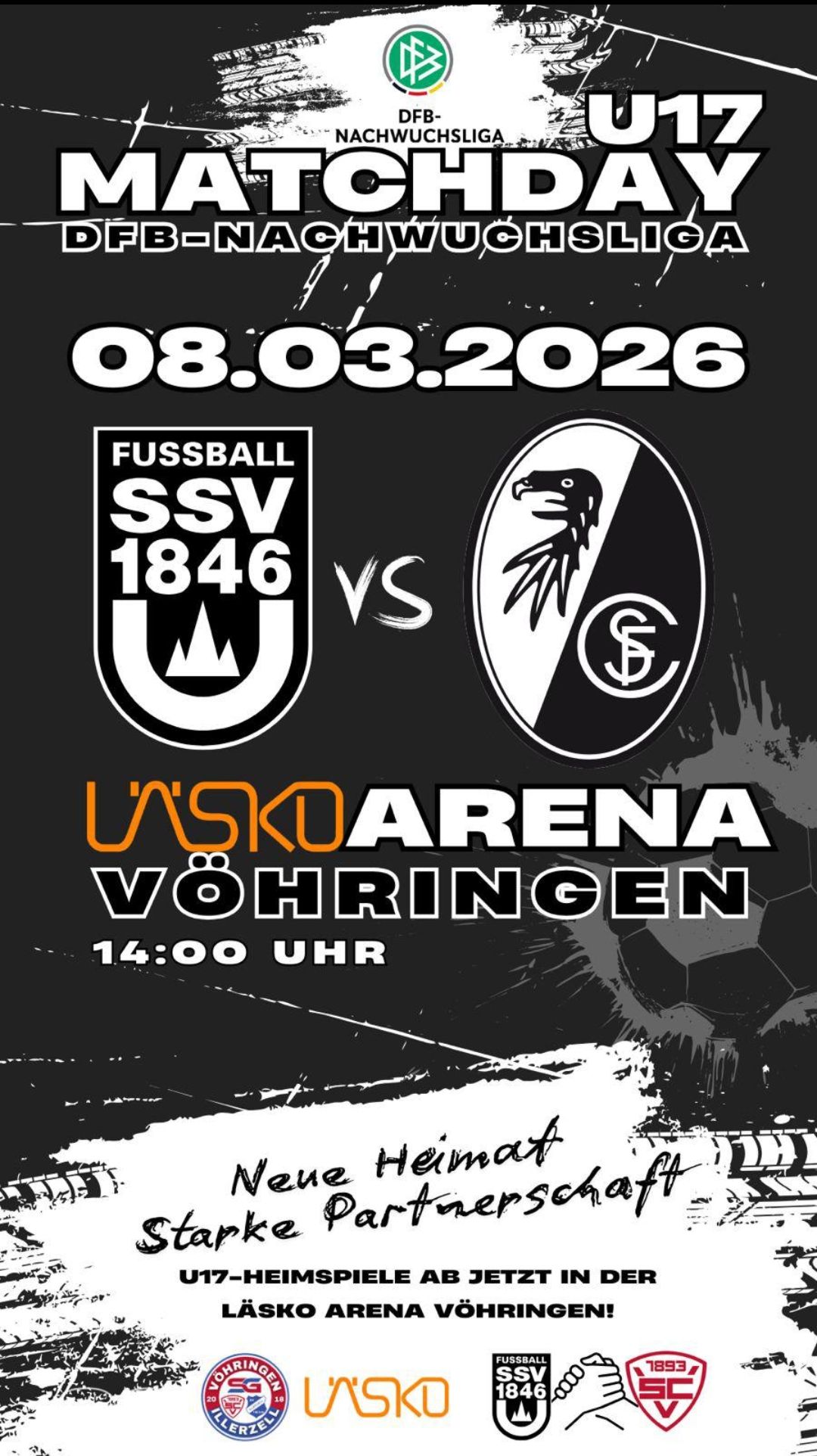 SSV Ulm 1846 Fussball - SC Freiburg in 89269 Vöhringen, LÄSKO-Arena